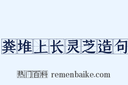 粪堆上长灵芝造句是什么意思的图片